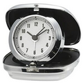 Silver Travel Foldable Alarm Clock - 2-3/4"x2-3/4"x1"